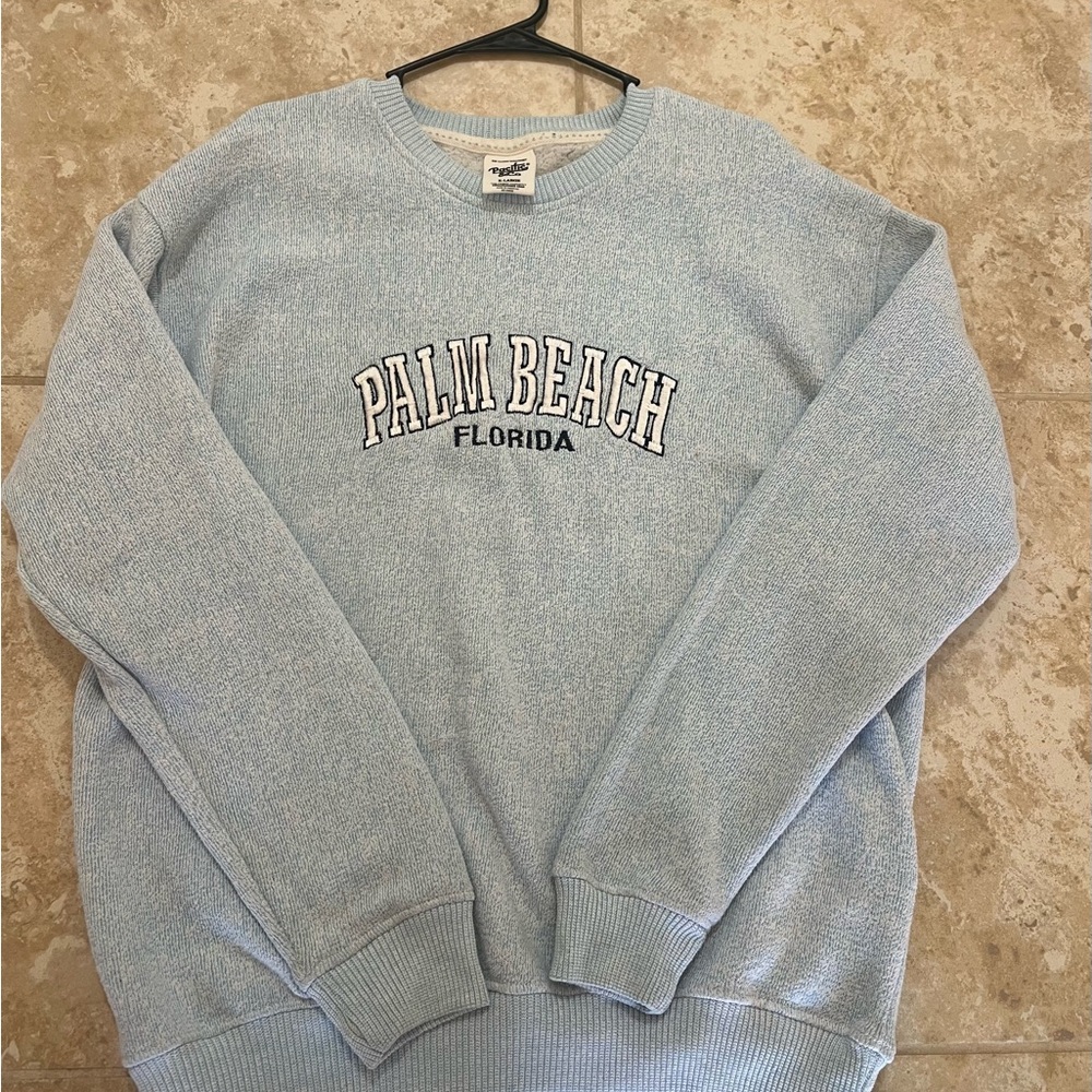 Palm Beach Florida Crewneck Sweatshirt Size XL Blue Pullover Unisex